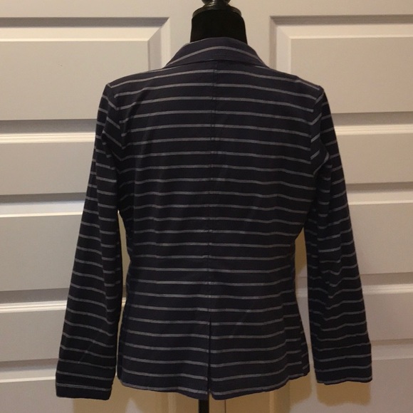 Navy/white striped blazer:Liz Claiborne – sz 10 - Picture 4 of 6